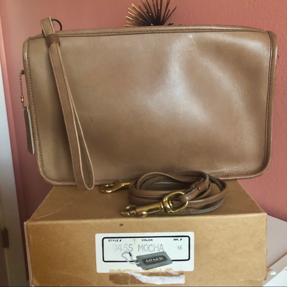 Vintage Coach Basic Bag Tan Brown Putty USA Made
